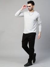 Genips Men's Black Cotton Stretch Bahamas Cargo Fit Solid Cargo
